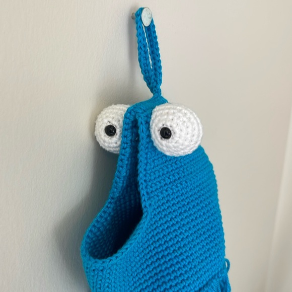 Handcrafted Yip Yip Martian Alien Crochet Hanging Sack Sesame Street - Picture 6 of 10